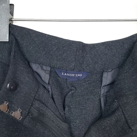 EUC LANDS' END Woman's Classic Gray Stretchy Straight Leg Dress Pants Size: 6 - Picture 4 of 6